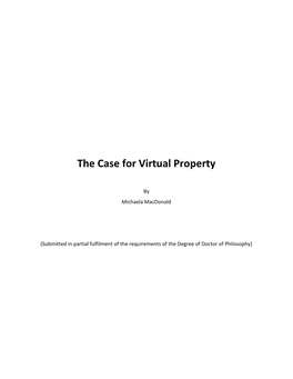 Virtual Property Revisited