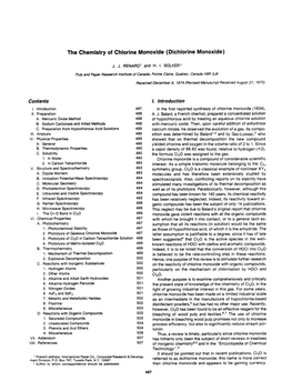 The Chemistry of Chlorine Monoxide (Dichlorine Monoxide)