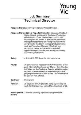 Job Summary Technical Director