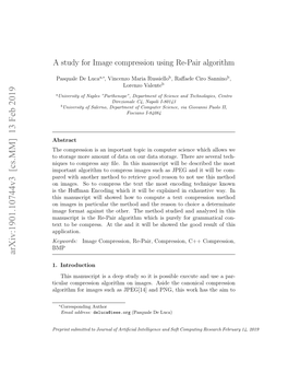 A Study for Image Compression Using Re-Pair Algorithm