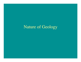 Nature of Geology