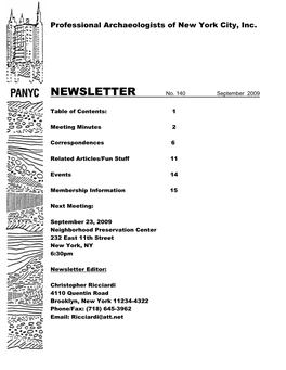 NEWSLETTER No. 140 September 2009