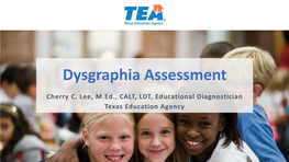 Dysgraphia Assessment