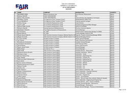 Fair 25Th Conference Bahrain 9-11 October 2017 List of Participants 28.09.2017