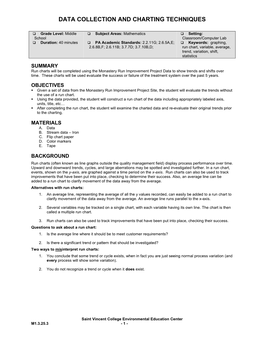 Data Collection and Charting Techniques