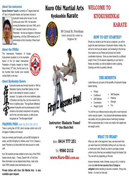 Kuro Obi Martial Arts Kyokushin Karate