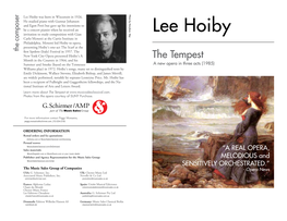 Lee Hoiby Was Born in Wisconsin in 1926