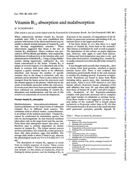 Vitamin B12 Absorption and Malabsorption H SCHJ0NSBY