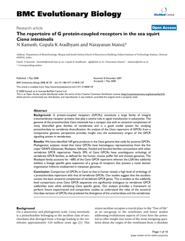 BMC Evolutionary Biology Biomed Central