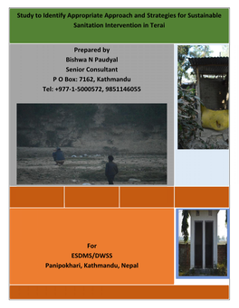 Study to Identify Appropriate Approach and Strategies for Sustainable Sanitation Intervention in Terai