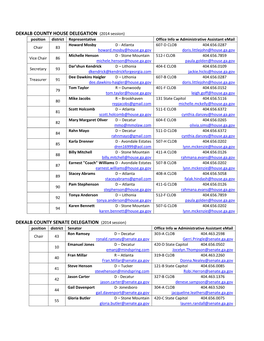 Dekalb County Senate Delegation