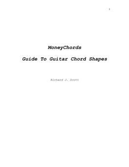 Moneychords Guide to Guitar Chord Shapes