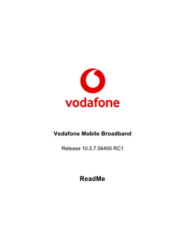 Readme Vodafone Mobile Broadband Readme