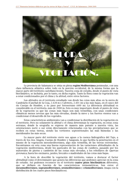 Flora Y Vegetación De La Zona De Influencia Educativa Del I