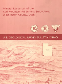 Mineral Resources of the Red Mountain Wilderness Study Area, Washington County, Utah