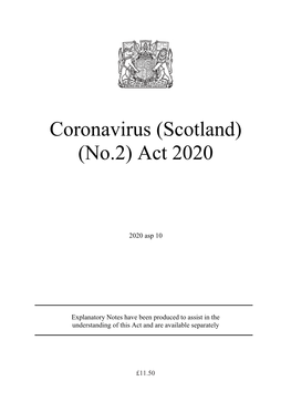 Coronavirus (Scotland) (No.2) Act 2020