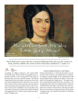 How Did Emma Smith Help Bring Forth the Book of Mormon?