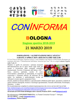 Coninforma 21 Marzo 2019