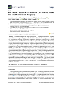 Sex-Specific Associations Between Gut Prevotellaceae and Host