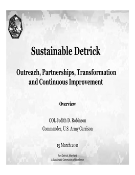 Sustainable Detrick