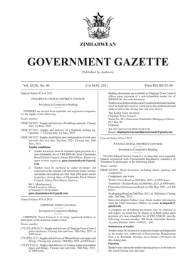 Government Gazette, 21St May, 2021 741