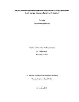 Variation of the Symbiodinium Community Composition in Scleractinian Corals Along a Cross-Shelf and Depth Gradient