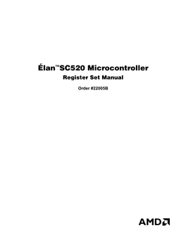 Élan™SC520 Microcontroller Register Set Manual
