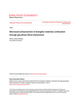 Microwave Enhancement of Energetic Materials Combustion Through Gas-Phase Flame Interactions