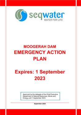 Moogerah Dam Emergency Action Plan