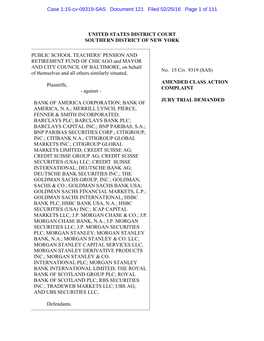 Case 1:15-Cv-09319-SAS Document 121 Filed 02/25/16 Page 1 of 111