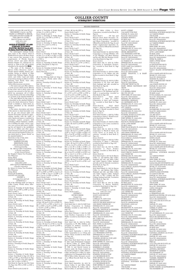 Collier County Subsequent Insertions