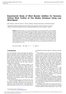 Experimental Study of Wind Booster Addition for Savonius Vertical Wind Turbine of Two Blades Variations Using Low Wind Speed