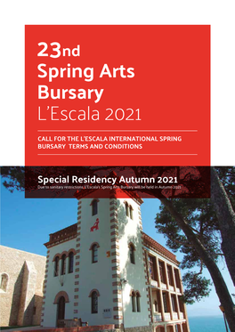 Spring Arts Bursary L'escala 2021