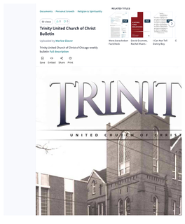 Trinity United Church of Christ Bulletin