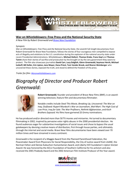 Biography of Director and Producer Robert Greenwald