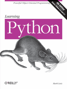 Learning Python Mark Lutz