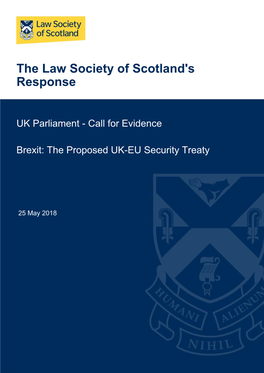 The Law Society of Scotland's Response