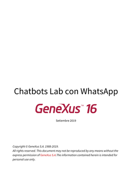 Chatbots Lab Con Whatsapp