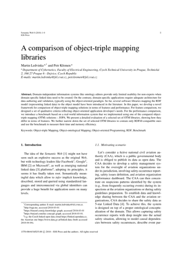 A Comparison of Object-Triple Mapping Libraries
