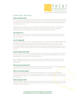 Intestinal Atresia Handout