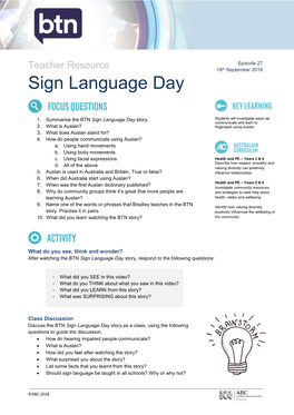 Sign Language Day