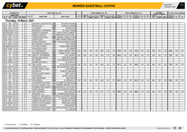 Midweek Basketball Coupon 17/03/2021 09:36 1 / 1