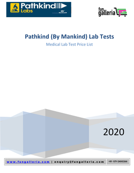 Pathkind (By Mankind) Lab Tests Medical Lab Test Price List
