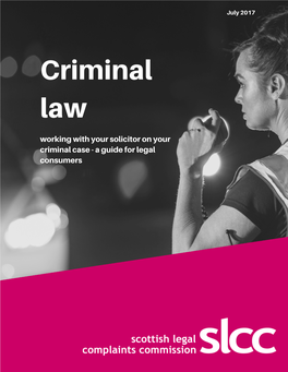 Criminal Law Consumer Guide