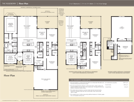 THE ROSEBERRY | Floor Plan 3 to 5 Bedrooms | 2 ½ to 3 ½ Baths | 2- to 3-Car Garage