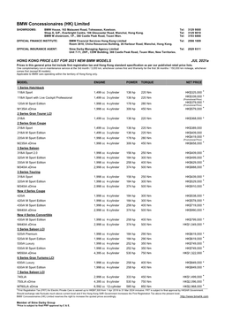 BMW Concessionaires (HK) Limited