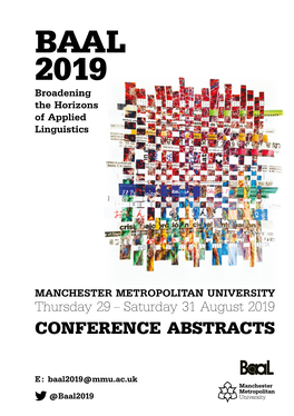 BAAL 2019 Broadening the Horizons of Applied Linguistics