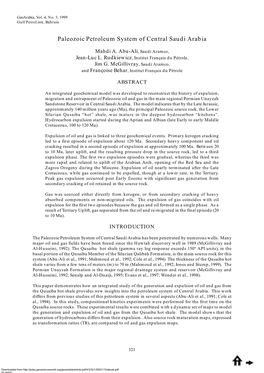 Paleozoic Petroleum System of Central Saudi Arabia. Energy and Fuels, V