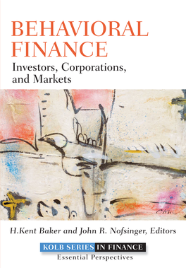 Behavioral Finance: Investors, Corporations, and Markets