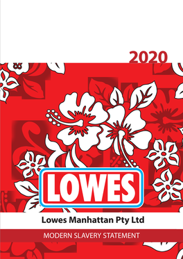 Lowes Manhattan Pty Ltd MODERN SLAVERY STATEMENT